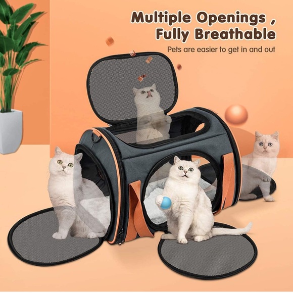 😻OKMEE Cat Carrier TSA Airline Approved with Ventilation - Picture 10 of 14